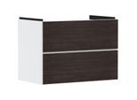 hansgrohe Xevolos E Waschtischunterschrank 54178730 780x555x475mm, 2 Schubladen, mattweiß, Eiche dunkel