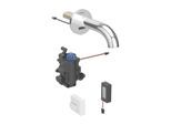 Geberit Piave Infrarot-Waschtischarmatur 116268211 17 cm, Wandmontage, Batteriebetrieb, UP-Funktionsbox, mit Thermostatmischer, hochglanz-verchromt