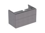 Geberit Xeno² Waschtisch-Unterschrank 500516431 88x53x46,2cm, mit 2 Schubladen, mit Ablagefläche, strukturiert/sculturagrau