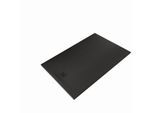 Kludi TERRA Duschwanne 08DW1539 100 x 160 x 3 cm, Abflussabdeckung inkl. Mattschwarz