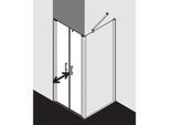 Kermi Pega Pendeltür PEPTD07518VYK 75x185cm, silber hochglanz ESG SR Opaco Clean, auf Duschwanne