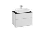 Villeroy und Boch Finion Waschtischunterschrank G34200MT 80x60,3cm, Emotion, Abdeckplatte black matt, White matt lacquer