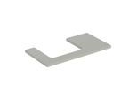 Geberit One Waschtisch-Platte 505303007 90 x 3 x 47 cm, greige/lackiert matt, Ausschnitt links