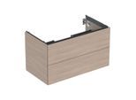 Geberit One Waschtisch-Unterschrank 505263005 88,8 x 50,4 x 47 cm, Eiche/Melamin Holzstruktur, 2 Schubladen