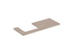 Geberit One Waschtisch-Platte 505305005 120 x 3 x 47 cm, Eiche/Melamin Holzstruktur, Ausschnitt links