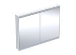 Geberit One Spiegelschrank 505805002 120 x 90 x 15 cm, weiß/Aluminium pulverbeschichtet, mit ComfortLight, 2 Türen