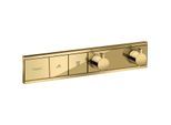 hansgrohe RainSelect Thermostat 15380990 polished gold optic, 2x Verbraucher, Unterputz