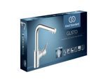 Ideal Standard Gusto Küchenarmatur BD420AA chrom, mit Rohrauslauf und herausziehbarer 2-Funktionshandbrause