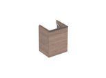Geberit Smyle Square Handwaschbecken-Unterschrank 500363JR1 49,2x61,7x40,6cm, 1 Tür rechts, Holzstruktur Nussbaum hickory
