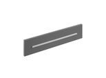 Herzbach Deep Grey Schwall-Wandauslauf 23.696000.1.06 346x80mm, für Unterputz-Montage, grau matt
