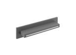 Herzbach Deep Grey Schwall-Wandauslauf 23.697000.1.06 346x80mm, für Wand-Aufputzmontage, grau matt