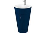 Duravit Starck 1,c-bonded Set S19512O70980010 Griff Edelstahl, Keramik Weiß Matt, Innenbeleuchtung, bodenstehend Nachtblau Seidenmatt, 864 x 560 x 605 mm