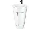 Duravit Starck 1,c-bonded Set S19512OBD850010 Griff Diamantschwarz, Keramik Weiß Matt, Innenbeleuchtung, bodenstehend, Weiß Hochglanz, 864 x 560 x 605 mm
