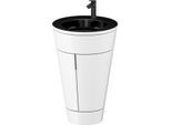 Duravit Starck 1,c-bonded Set S19515OBD850010 Griff Diamantschwarz, Keramik Schwarz Matt, Innenbeleuchtung, bodenstehend, Weiß Hochglanz, 864 x 560 x 605 mm