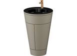 Duravit Starck 1,c-bonded Set S19515O04920010 Griff Bronze, Keramik Schwarz Matt, Innenbeleuchtung, bodenstehend, Stein Grau Seidenmatt, 864 x 560 x 605 mm