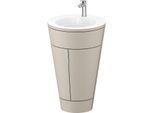 Duravit Starck 1,c-bonded Set S19513O70600000 Griff Edelstahl, Keramik Weiß Matt, bodenstehend Taupe Seidenmatt, 864 x 560 x 605 mm