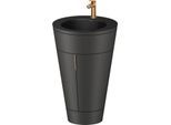 Duravit Starck 1,c-bonded Set S19514O04580010 Griff Bronze, Keramik Schwarz Matt, Innenbeleuchtung, bodenstehend, Graphit Seidenmatt, 864 x 560 x 605 mm