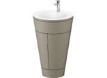 Duravit Starck 1,c-bonded Set S19512O10920000 Griff Chrom, Keramik Weiß Matt, bodenstehend, Stein Grau Seidenmatt, 864 x 560 x 605 mm