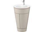 Duravit Starck 1,c-bonded Set S19512O10600000 Griff Chrom, Keramik Weiß Matt, bodenstehend, Taupe Seidenmatt, 864 x 560 x 605 mm