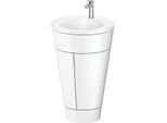 Duravit Starck 1,c-bonded Set S19512O70850000 Griff Edelstahl, Keramik Weiß Matt, bodenstehend Weiß Hochglanz, 864 x 560 x 605 mm