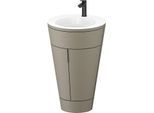 Duravit Starck 1,c-bonded Set S19513OBD920000 Griff Diamantschwarz, Keramik Weiß Matt, bodenstehend, Stein Grau Seidenmatt, 864 x 560 x 605 mm