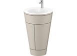 Duravit Starck 1,c-bonded Set S19513O70600010 Griff Edelstahl, Keramik Weiß Matt, Innenbeleuchtung, bodenstehend Taupe Seidenmatt, 864 x 560 x 605 mm