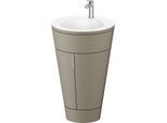 Duravit Starck 1,c-bonded Set S19512O70920000 Griff Edelstahl, Keramik Weiß Matt, bodenstehend, Stein Grau Seidenmatt, 864 x 560 x 605 mm