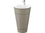 Duravit Starck 1,c-bonded Set S19513O10920000 Griff Chrom, Keramik Weiß Matt, bodenstehend Stein Grau Seidenmatt, 864 x 560 x 605 mm