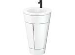 Duravit Starck 1,c-bonded Set S19513OBD850000 Griff Diamantschwarz, Keramik Weiß Matt, bodenstehend, Weiß Hochglanz, 864 x 560 x 605 mm