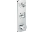 hansgrohe Axor Citterio C Thermostatmodul 49701000 cubic cut, chrom, Unterputz, mit Platte