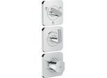 Hansgrohe Axor Citterio C Thermostatmodul 380/120, 49711000 cubic cut, chrom, Unterputz, mit Rosetten