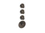 Herzbach Design iX PVD Fertigmontageset 21.523015.1.40 Black Steel, für Universal-Thermostat-Modul, rund