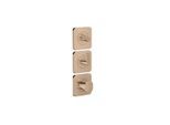 Hansgrohe Axor Citterio C Thermostatmodul 380/120, 49711300 cubic cut, Polished Red Gold, Unterputz, mit Rosetten