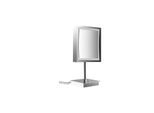 Emco Pure LED-Rasier-/Kosmetikspiegel 109406015 203 mm, eckig, Vergrößerung 3-fach, Standmodell, chrom