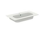 Ideal Standard i.life A Möbelwaschtisch-Paket K8744NV 84x46x64,5cm, 1 Hahnloch, Griff schwarz matt, carbongrau matt