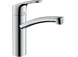 hansgrohe Focus M41 Küchenarmatur 160 1jet 31804000 schwenkbarer Auslauf, Niederdruck, chrom