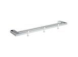 Emco Loft Doppelbadetuchhalter 056100160 chrom, 642 mm, mit 3 abnehmbaren Haken weiss