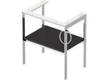 Duravit White Tulip Waschtisch-Konsole WT4543R5858 68,4 x 45 cm, Graphit Seidenmatt, bodenstehend, Metall, 1 Handtuchhalter rechts