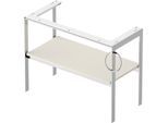 Duravit White Tulip Waschtisch-Konsole WT4544R3939 98,4 x 45 cm, Nordic Weiß Seidenmatt, bodenstehend, Metall, 1 Handtuchhalter rechts