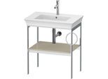 Duravit White Tulip Waschtisch-Konsole WT4543RH3H3 68,4 x 45 cm, Taupe Hochglanz, bodenstehend, Metall, 1 Handtuchhalter rechts