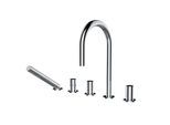 LAUFEN Kartell 5-Loch-Wannenarmatur H3223350042821 chrom, mit Handbrause, ohne Abdeckplatte