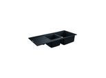 Grohe K400 Komposit-Einbauspüle 31643AP0 1160x500mm, 1,5 Becken mit Abtropffläche, granit schwarz