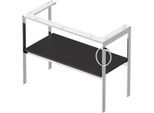 Duravit White Tulip Waschtisch-Konsole WT4544R5858 98,4 x 45 cm, Graphit Seidenmatt, bodenstehend, Metall, 1 Handtuchhalter rechts