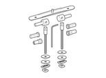 Geberit Scharnier-Set 598190000 für WC-Sitz