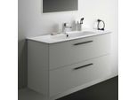 Ideal Standard i.life A Möbelwaschtisch-Paket K8747DU 124x46x64,5cm, 1 Hahnloch, Griff Chrom gebürstet, weiß matt