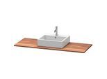 Duravit XSquare Massivholzkonsole XS061GM7777 140x55cm, mit 1 Ausschnitt, mittig, Amerikanisch Nussbaum