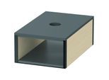 Duravit XSquare Box XS994807878 mit Deckel, für Spiegelschrank, 10x16cm, Ahorn massiv