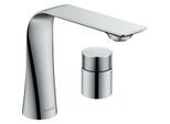 Duravit D.1 Waschtisch-2-Loch-Armatur D11120009010 ohne Zugstangen-Ablaufgarnitur, mit Drehgriff, Ausladung 148mm, chrom