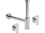 Viega Geruchverschluss Eleganta Set 1, 5788.4 11/4", verchromt, mit 2 Visign-Eckventilen