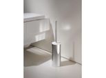 KEUCO Moll Toilettenbürstengarnitur 04969010100 mit Metallgehäuse, Bürste mit Deckel, Standmodell, verchromt/weiß